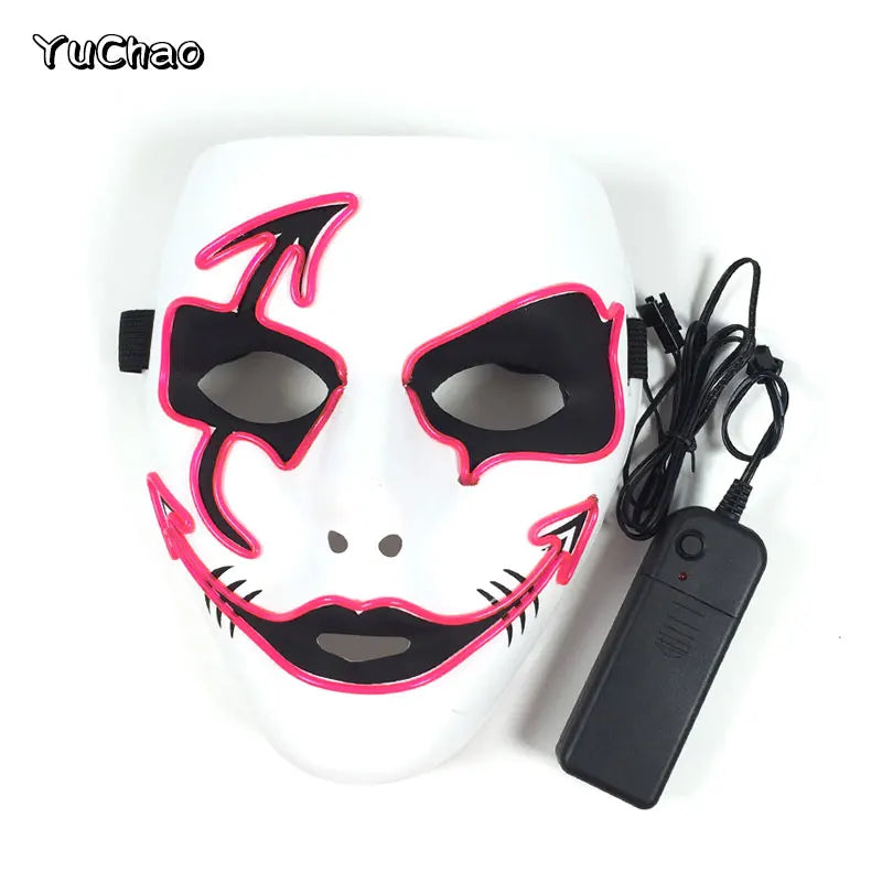 Cosplay costume luminous purge Mask Demon Slayer LED Masquerade Cosplay Mask