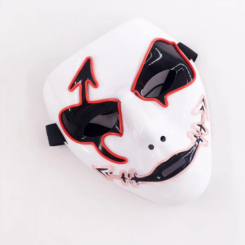Cosplay costume luminous purge Mask Demon Slayer LED Masquerade Cosplay Mask