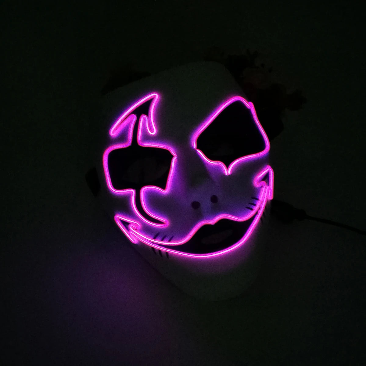 Cosplay costume luminous purge Mask Demon Slayer LED Masquerade Cosplay Mask