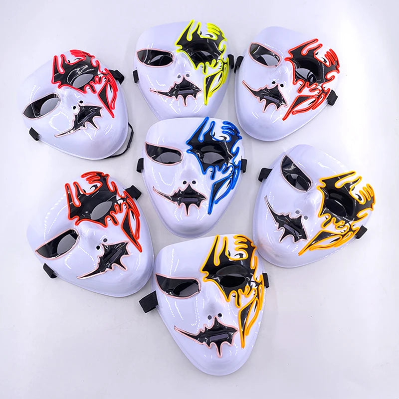 Cosplay costume luminous purge Mask Demon Slayer LED Masquerade Cosplay Mask