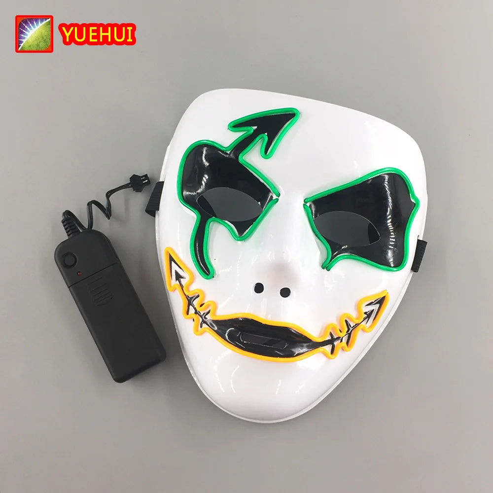Cosplay costume luminous purge Mask Demon Slayer LED Masquerade Cosplay Mask