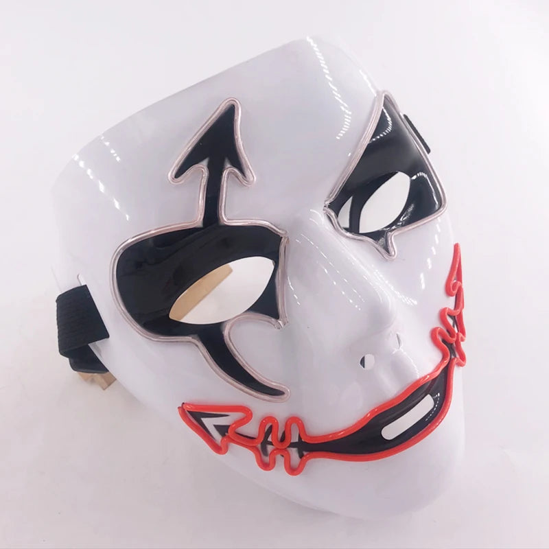 Cosplay costume luminous purge Mask Demon Slayer LED Masquerade Cosplay Mask