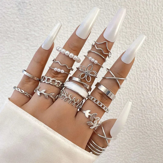 Silver Flower Set
