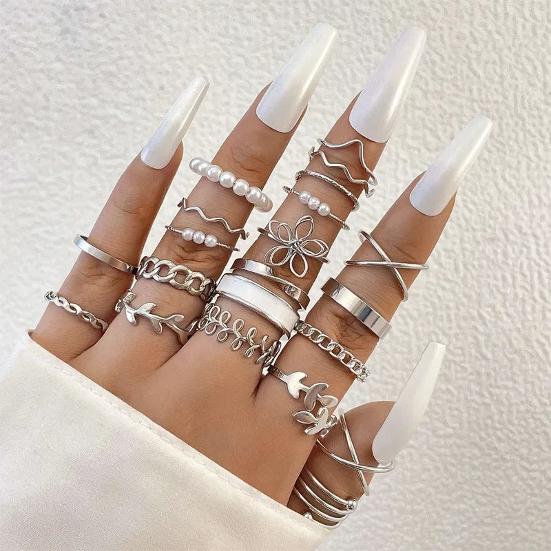Silver Flower Set
