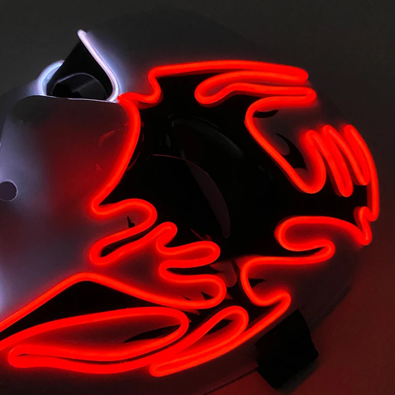 Cosplay costume luminous purge Mask Demon Slayer LED Masquerade Cosplay Mask
