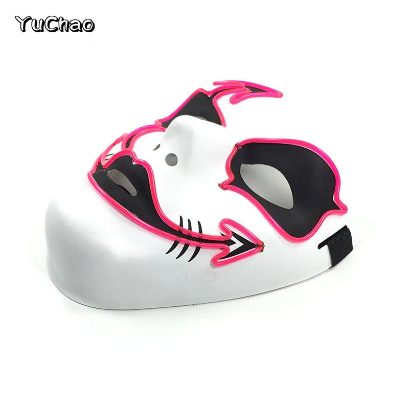 Cosplay costume luminous purge Mask Demon Slayer LED Masquerade Cosplay Mask