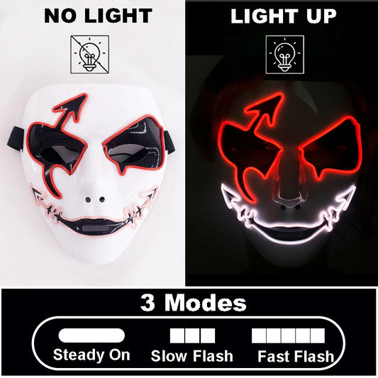 Cosplay costume luminous purge Mask Demon Slayer LED Masquerade Cosplay Mask