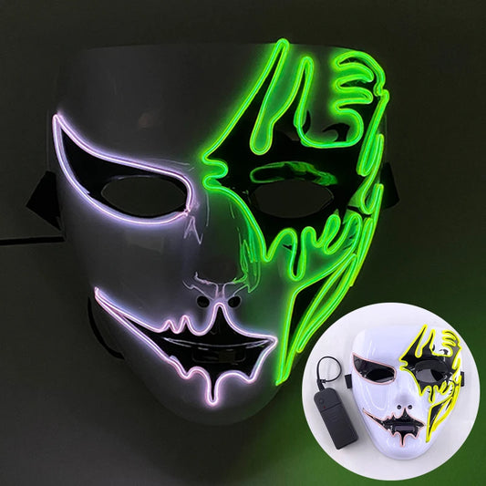 Cosplay costume luminous purge Mask Demon Slayer LED Masquerade Cosplay Mask